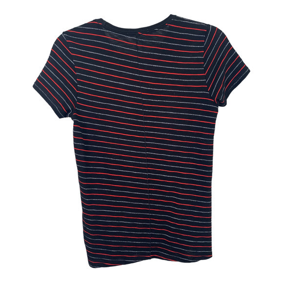 Rag & Bone Striped T-shirt Blue and Red Striped Sz S - Picture 2 of 5